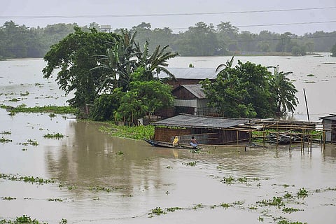 Submerged house at Mayong